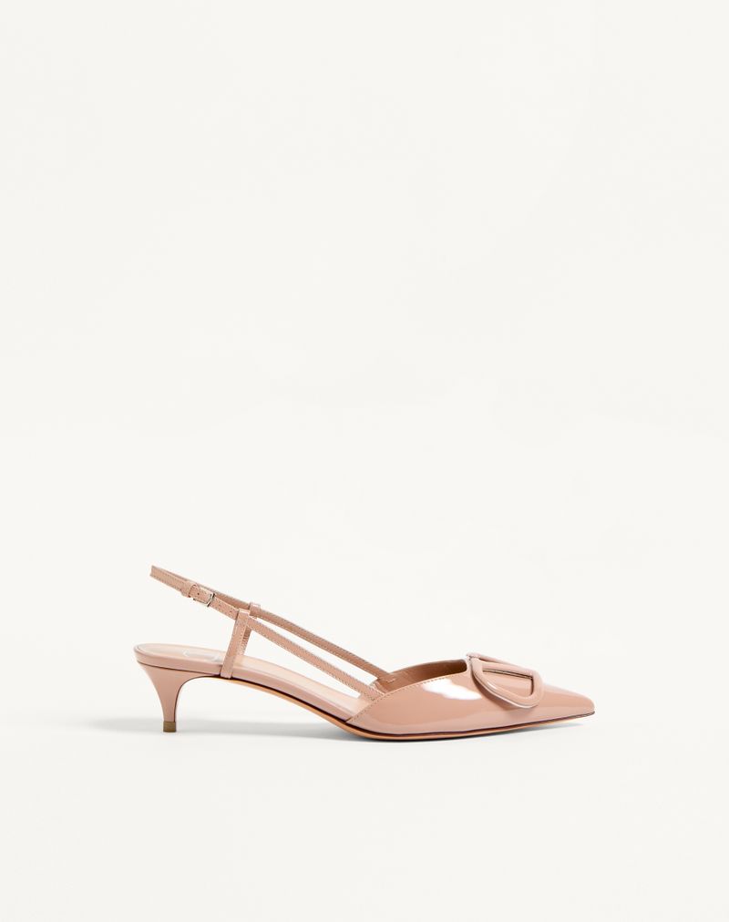 Sapato de salto VLogo Signature Patent Slingback 40mm