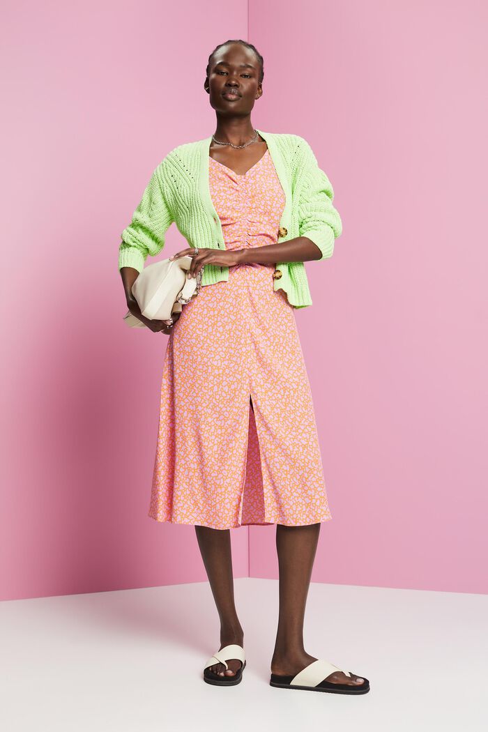 Ärmelloses Midikleid mit Allover-Print