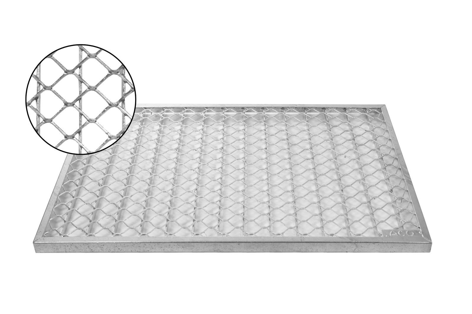 Fußmatte ACO 60x40cm Vario Streckmetallrost Gitterrost Eingangsrost Normrost Abstreifer Rost, ACO Severin Ahlmann GmbH & Co. KG, rechteckig, Höhe: 20 mm, widerstandsfähig und langlebig, robust und begehbar
