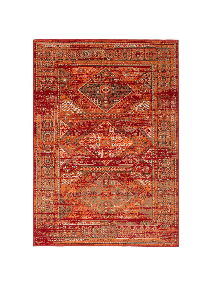 Pergamon Designer Teppich Pop-Vintage Orient Bordüre in Terracotta günstig kaufen