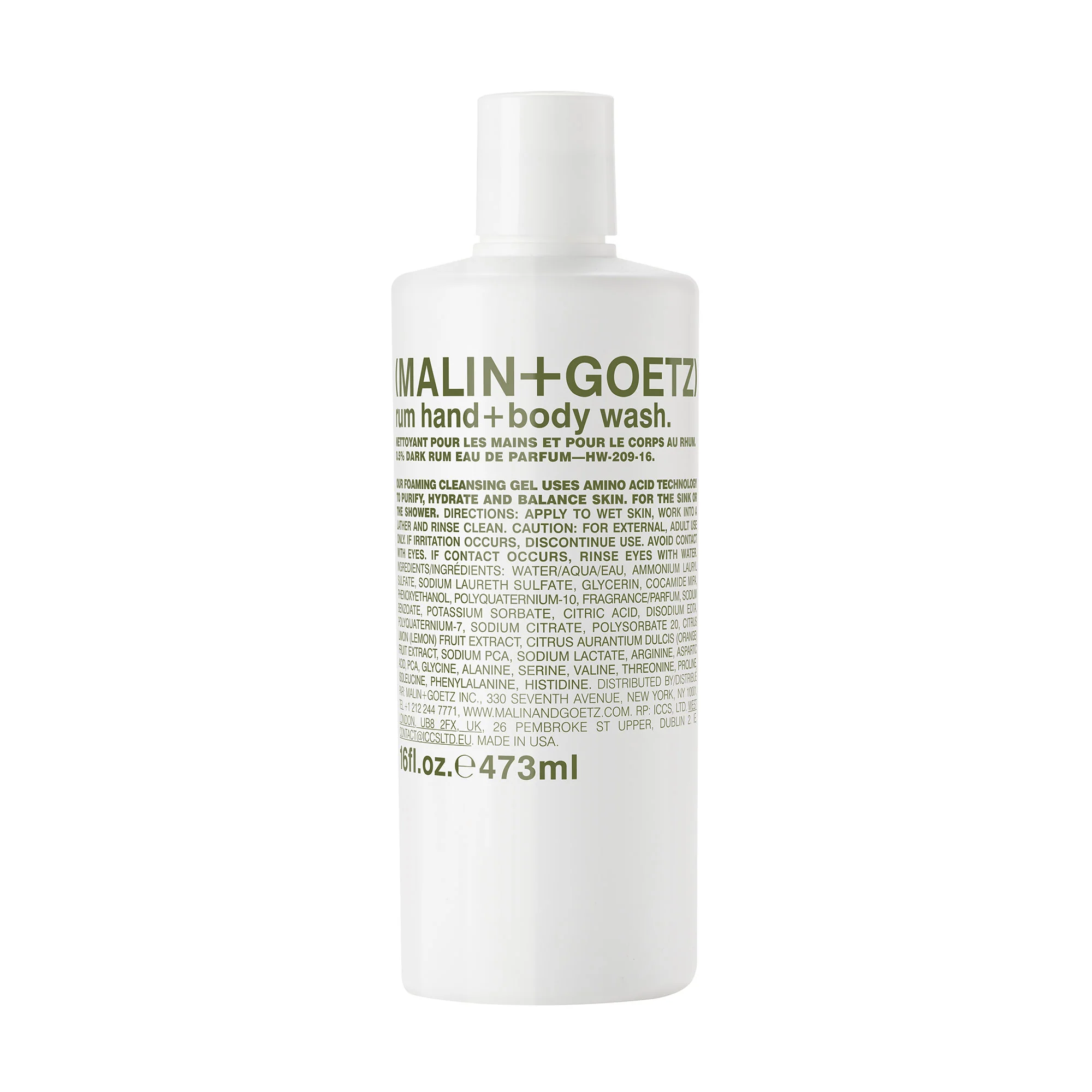 Gel douche et bain Body Rum pour les mains et le corps - Nettoyant pour les mains