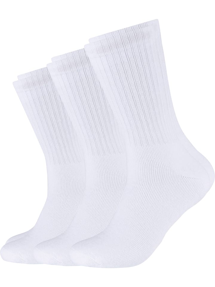 s.Oliver Baumwolle Unisex-Sportsocken 3 Paar in weiß günstig kaufen