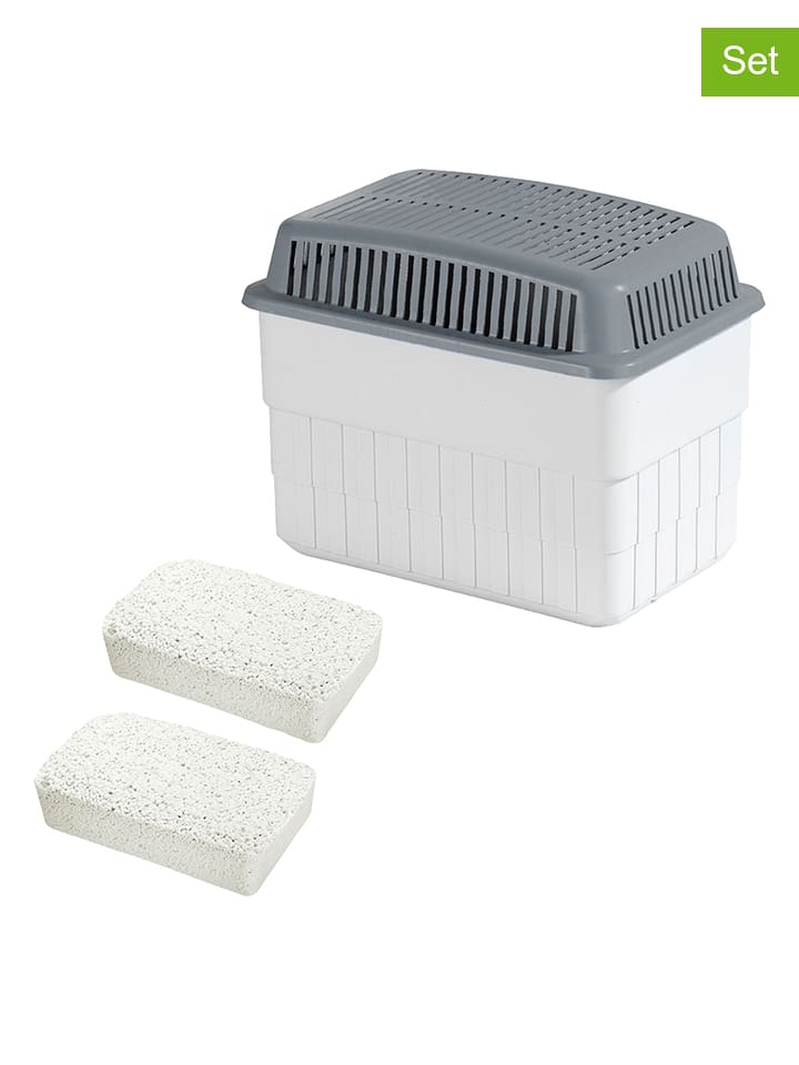 Wenko 3tlg. Set: Feuchtigkeitskiller in Weiß/ Grau - (B)24 x (H)16 x (T)15 cm günstig kaufen onesize