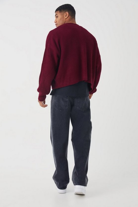 Oversize Strick-Bomberjacke