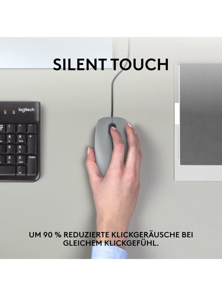 Logitech M110 Silent Maus für Rechts- und Linkshänder - für ein in Grau günstig kaufen onesize