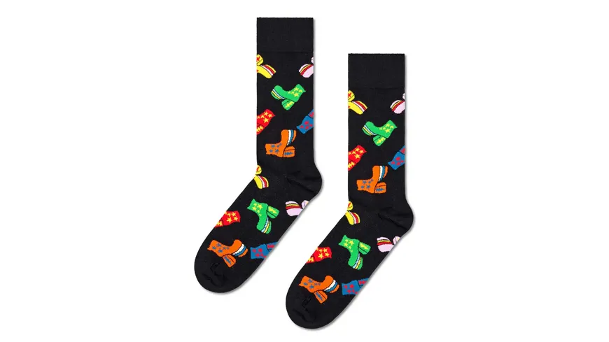 Happy Socks Unisex Socken Disco Shoes Black