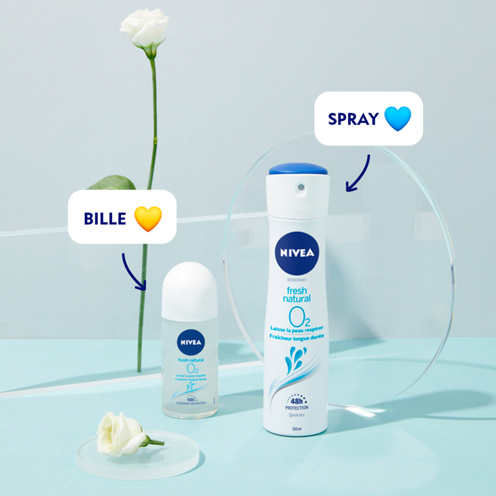 nivea FRESH NATURAL - Bille Protection LongueDurée Déodorant femme