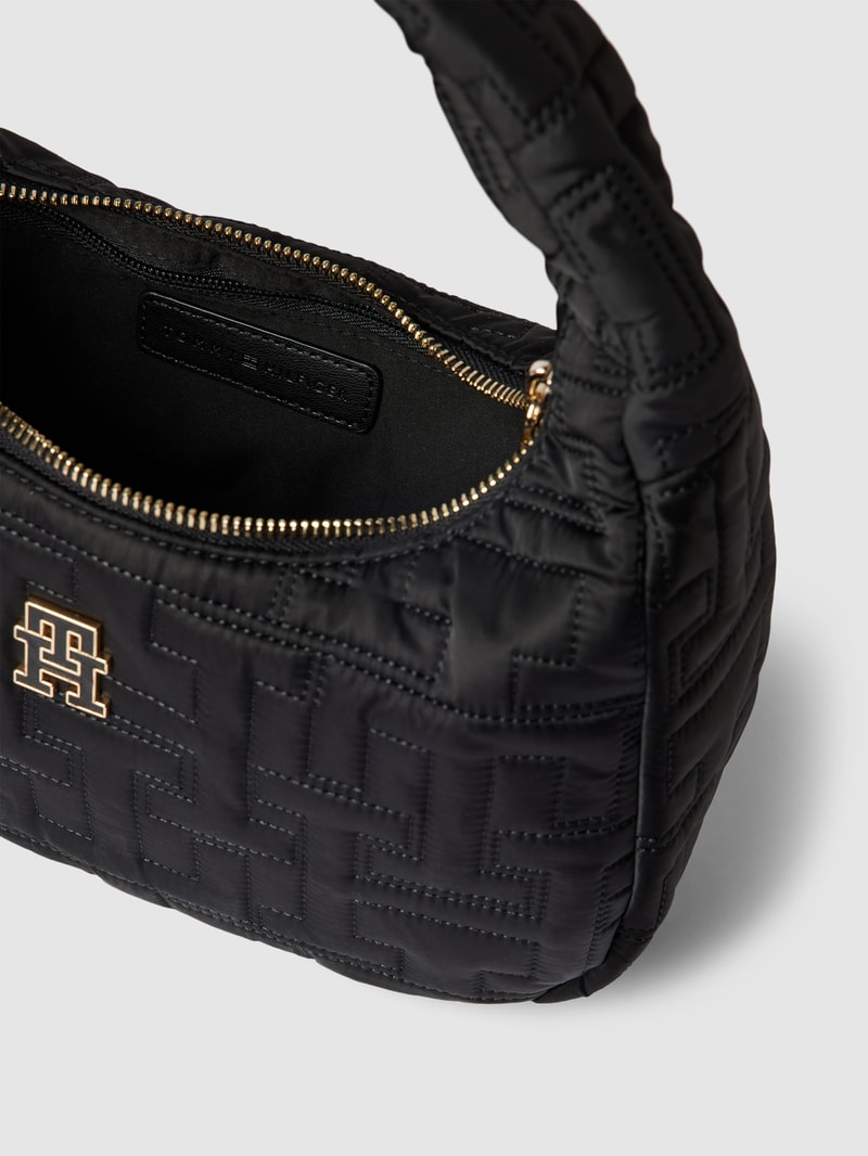Hobo Bag mit Label-Details in schwarz