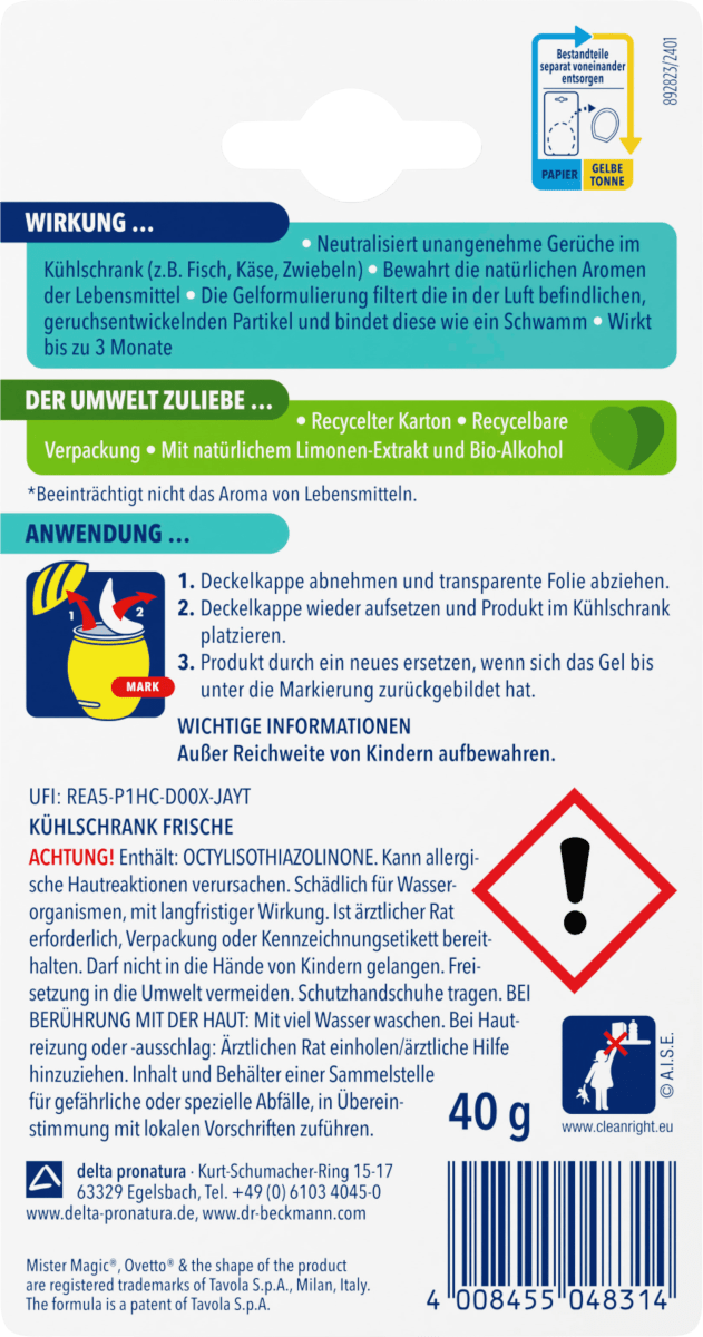 Kühlschrank-Frische Limonen-Extrakt, 40 g