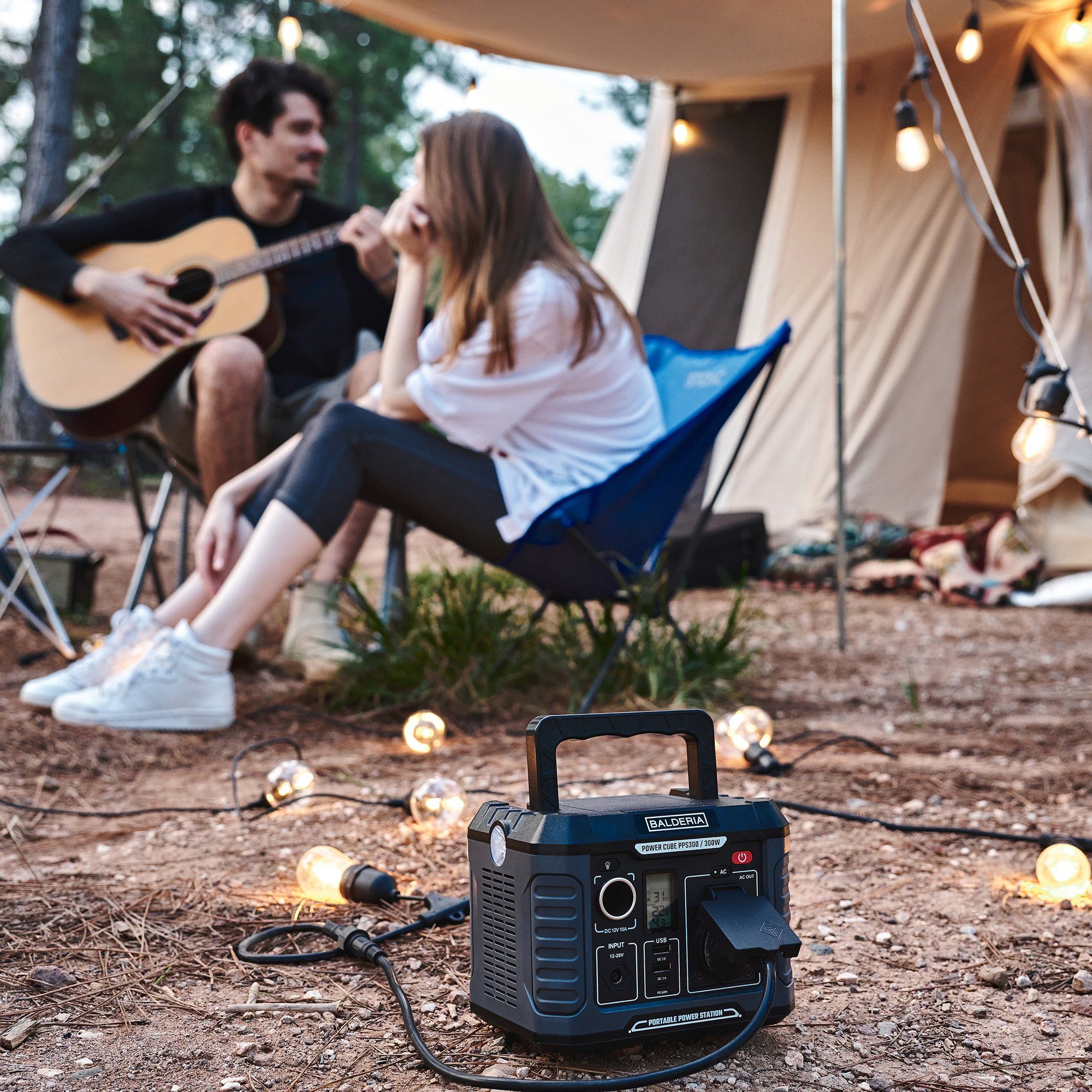 Balderia Stromerzeuger Powerstation Power Cube 500, (PPS500, 1-tlg), AC Ausgänge Solargenerator Tragbar Outdoor Camping Reisen