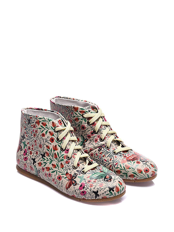 Streetfly Schnürschuhe in Beige/ Bunt günstig kaufen 38