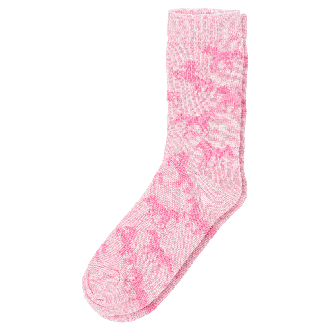 3 Paar Mädchen Socken mit Pferde-Allover