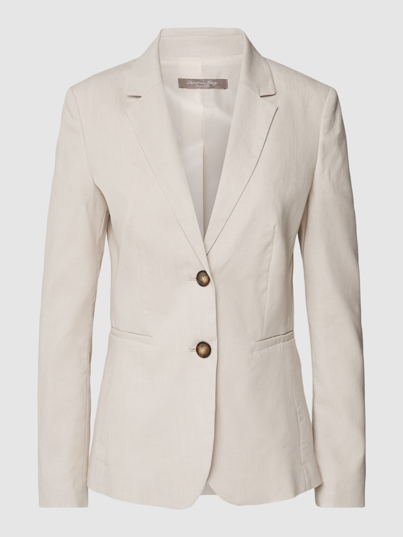 Blazer mit Reverskragen in sand meliert