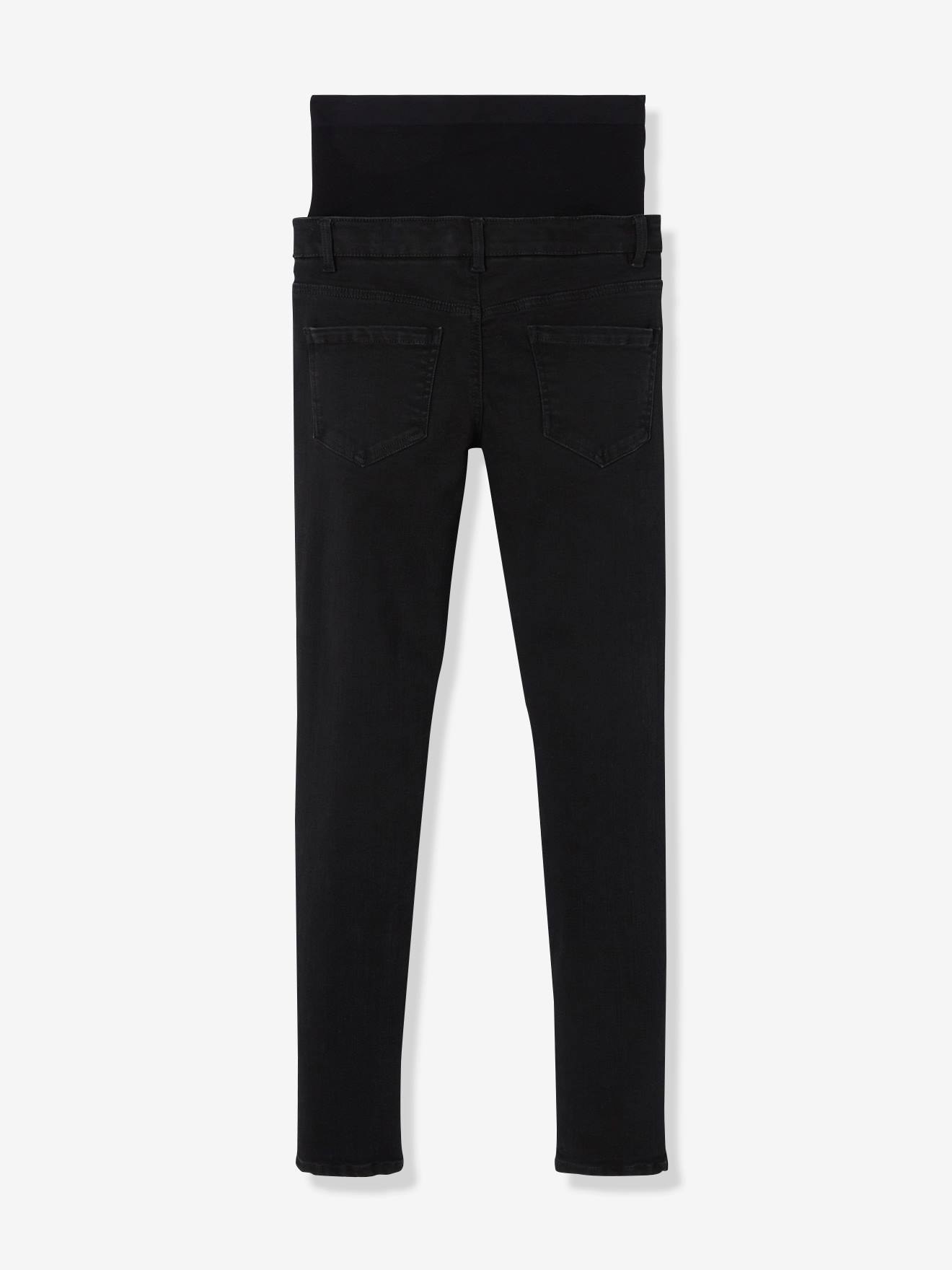 Jean skinny de grossesse bandeau sans couture gris/noir cf swatch