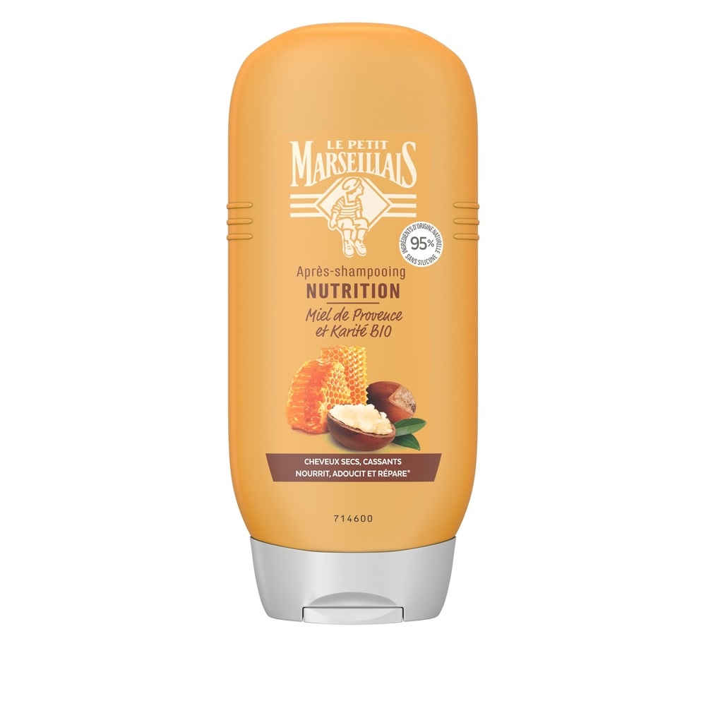 le petit marseillais Après-Shampooing Nutrition, Cheveux Secs, Miel de Provence BIO & Karité BIO Après-Shampooing