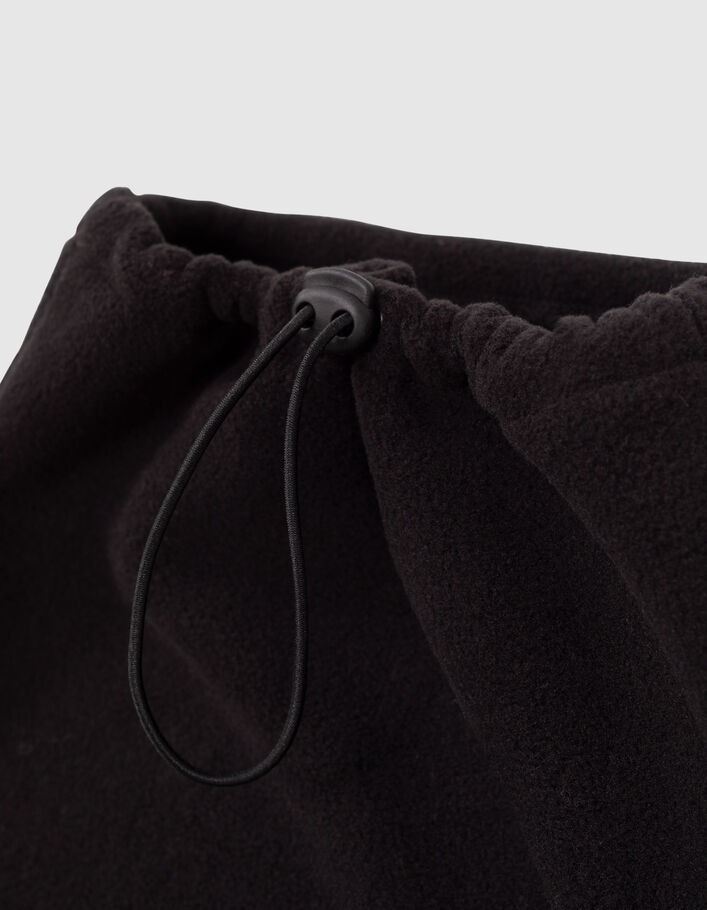 Snood noir ajustable en polaire garçon
