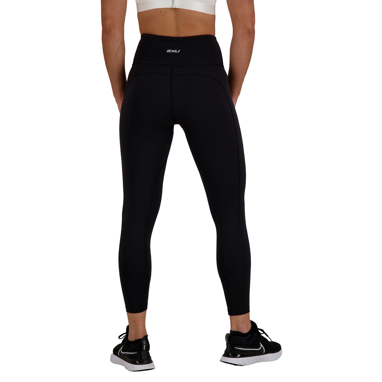 2xU Sporthose Kompressionshose lang (1-tlg) Hi-Rise - Ausgezeichnete Kompression - Flache Nähte