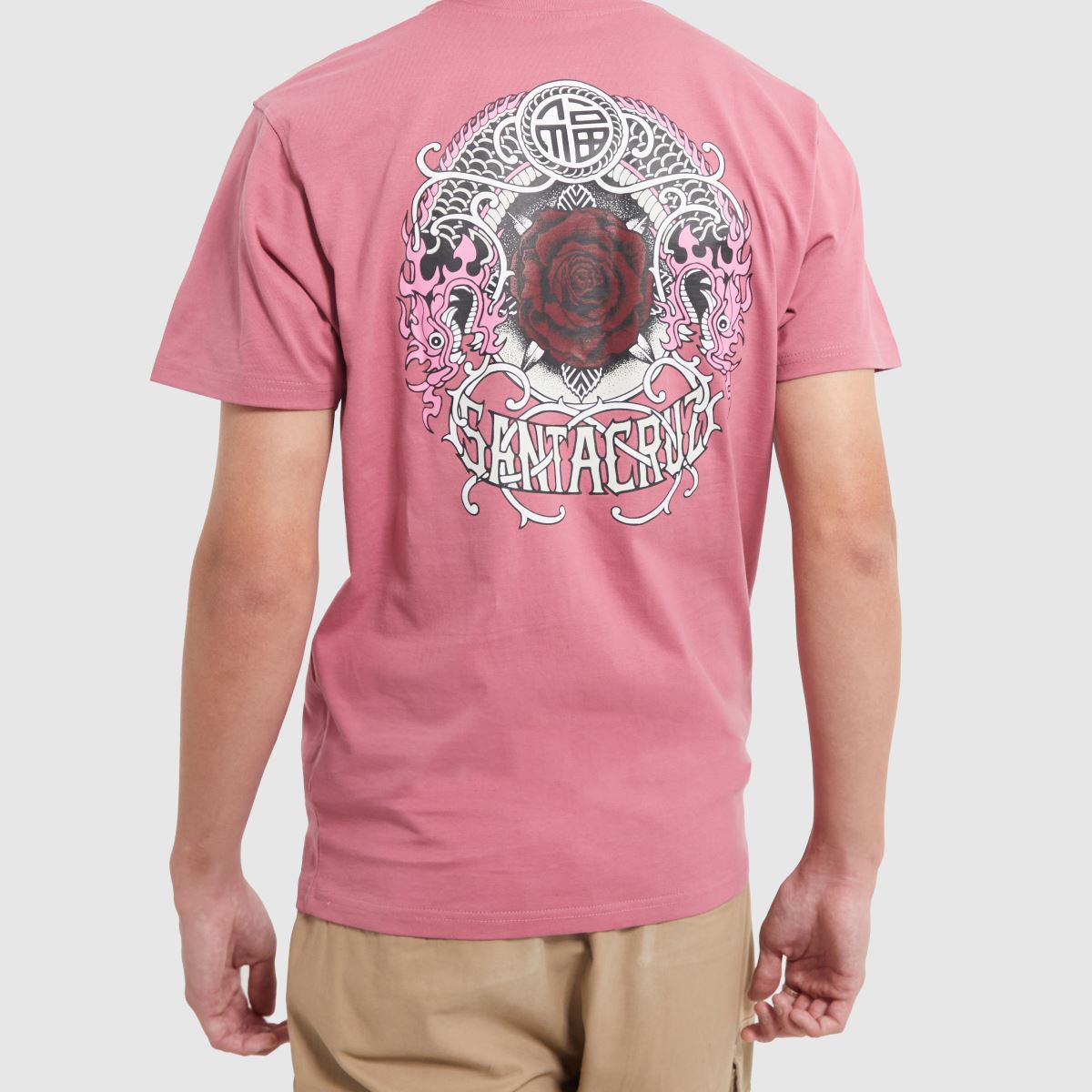 Santa Cruz – Rosa t-shirt med rund halsringning