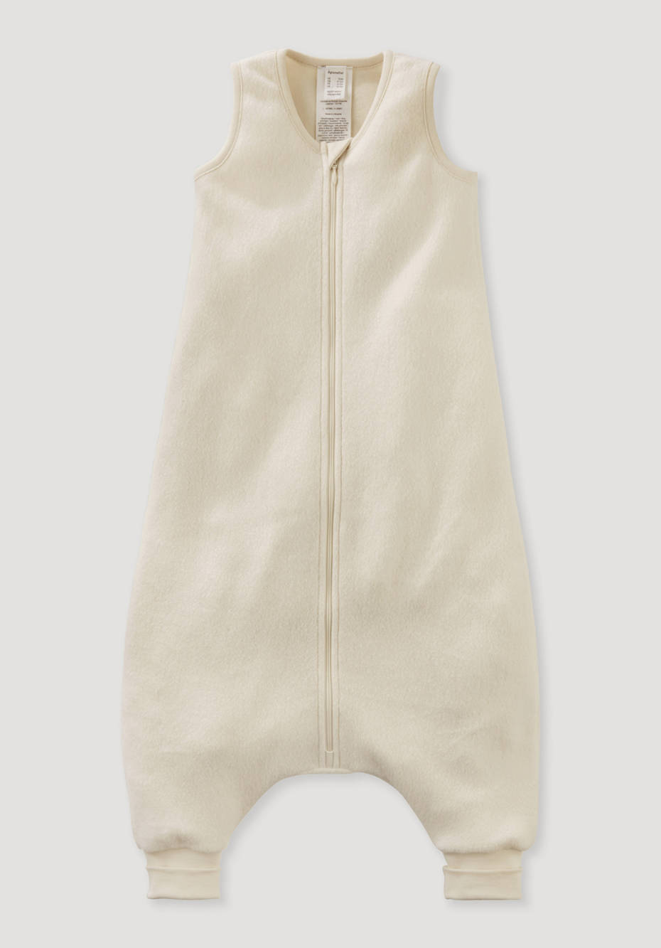 Baby-Fleece-Schlafsack mit Füßen aus reiner Bio-Baumwolle