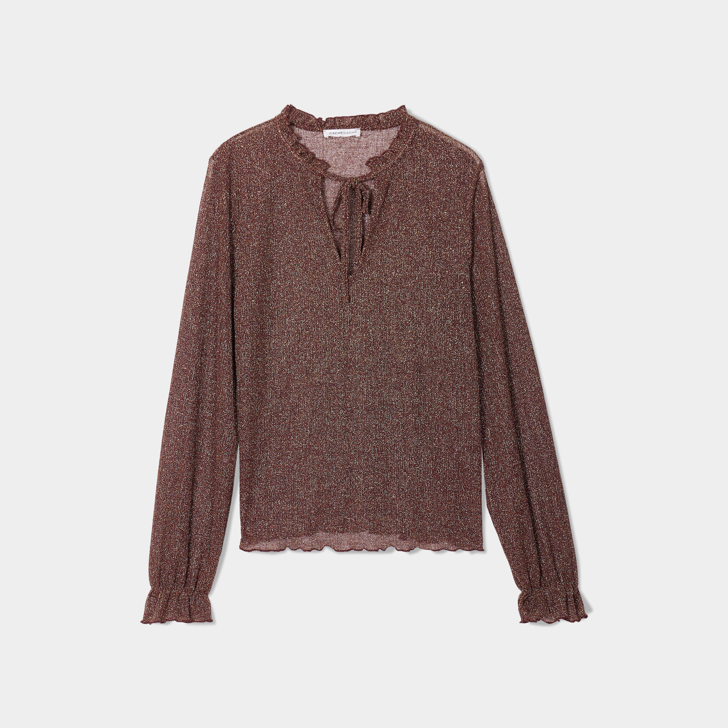 Blouse manches longues prune femme | Cache Cache