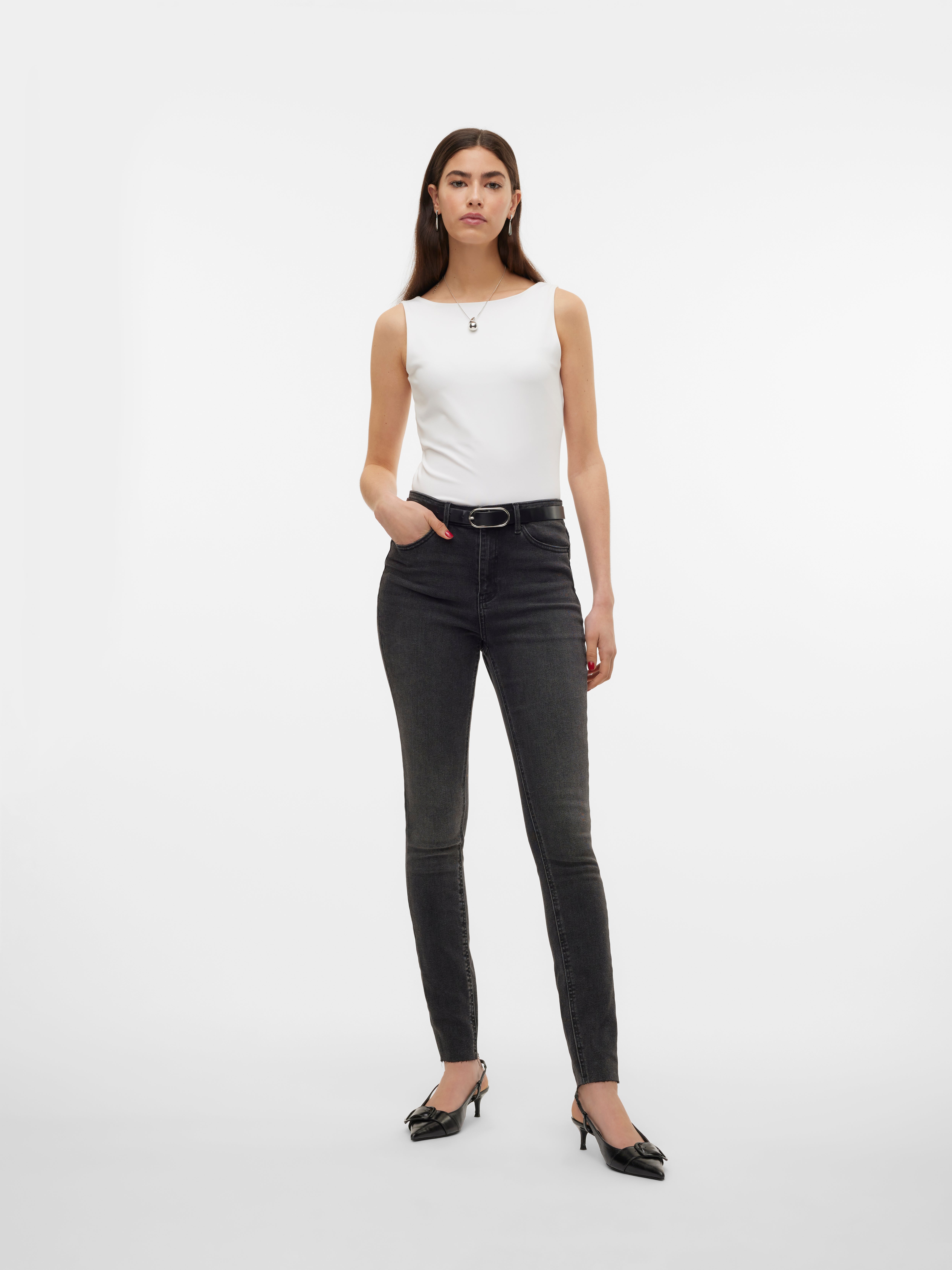 VMSOPHIA Hohe Taille Slim Fit Jeans