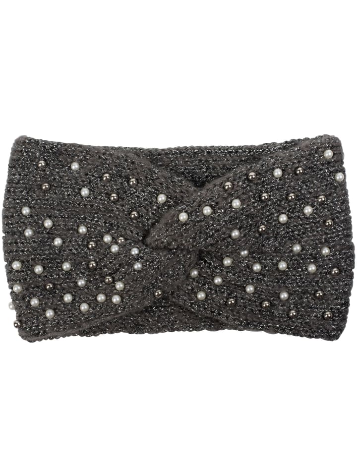 styleBREAKER Strick Stirnband in Grau-Schwarz günstig kaufen onesize