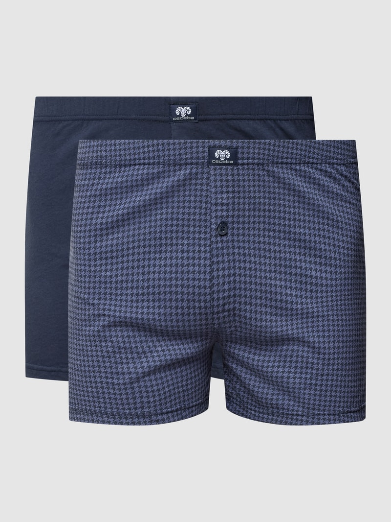PLUS SIZE Boxershorts mit Knopfverschluss im 2er-Pack in blau