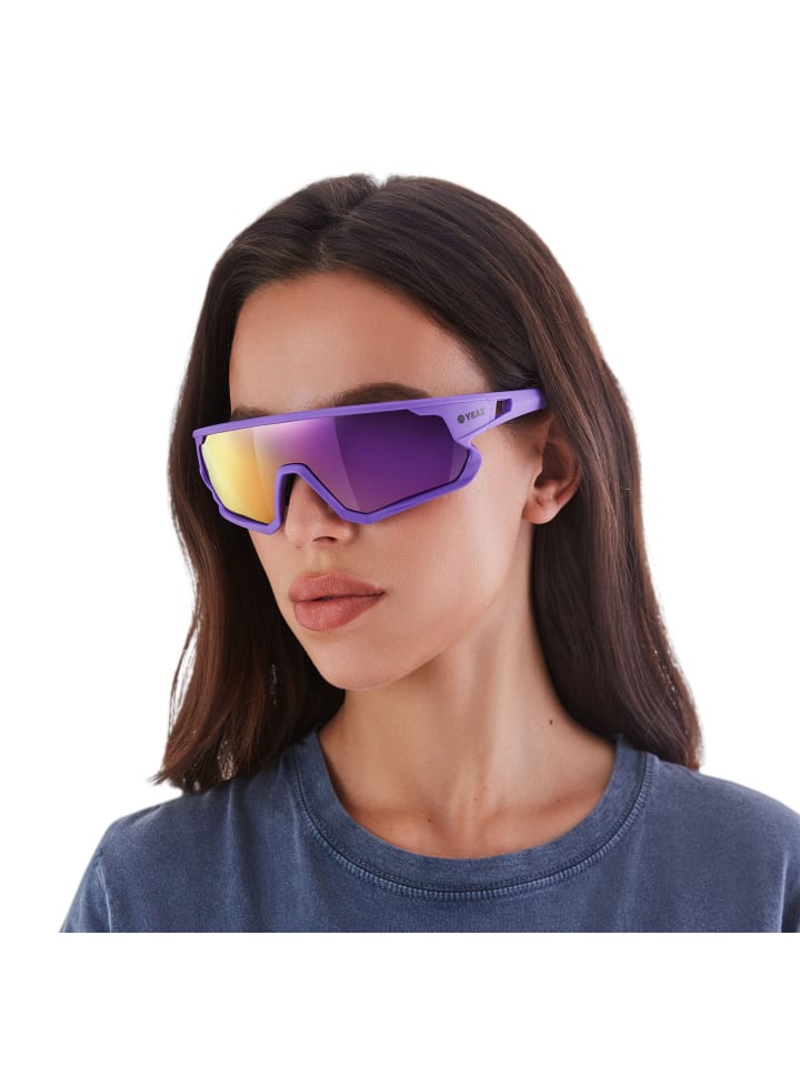 YEAZ SUNRISE Sport-Sonnenbrille Blue-Magenta/Purple in lila günstig kaufen onesize