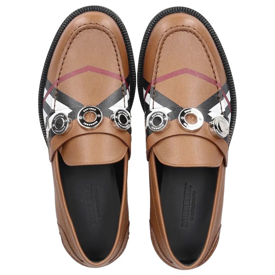 Burberry - Loafer CHEVRON Kalbsleder - braun