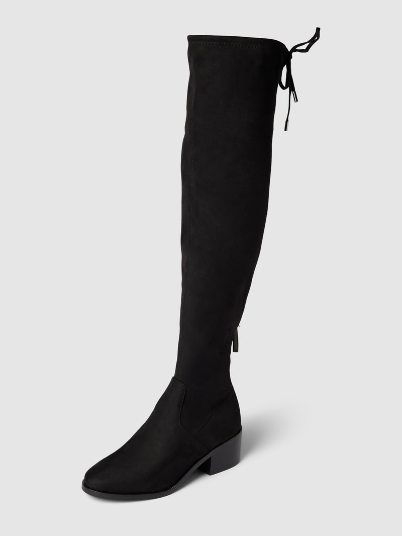 Overknees mit Schnürung Modell 'SALVAGE' in schwarz