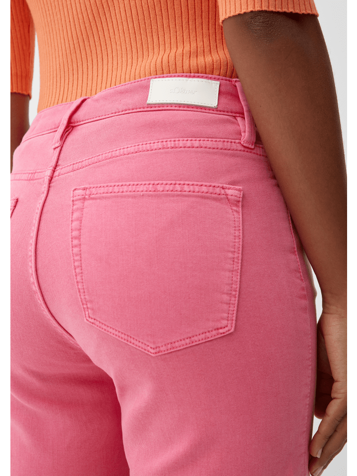 s.Oliver Jeans-Hose kurz in Pink günstig kaufen