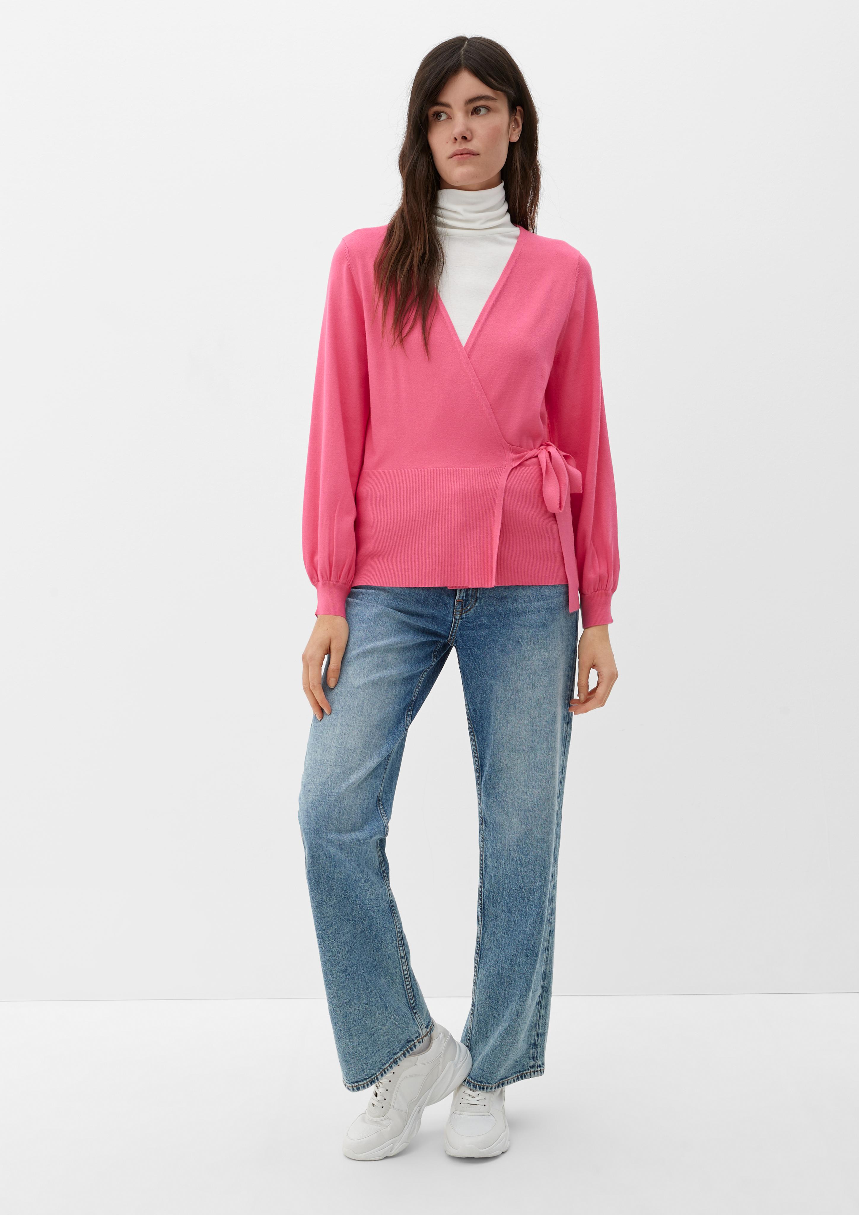 Strickjacke in Wickeloptik  2125658-4424