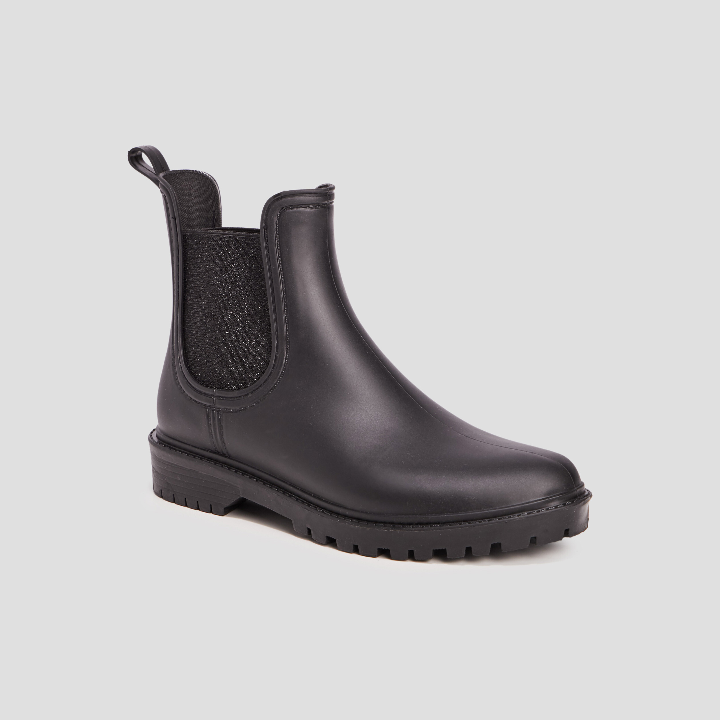 Bottes de pluie chelsea noir femme | La Halle