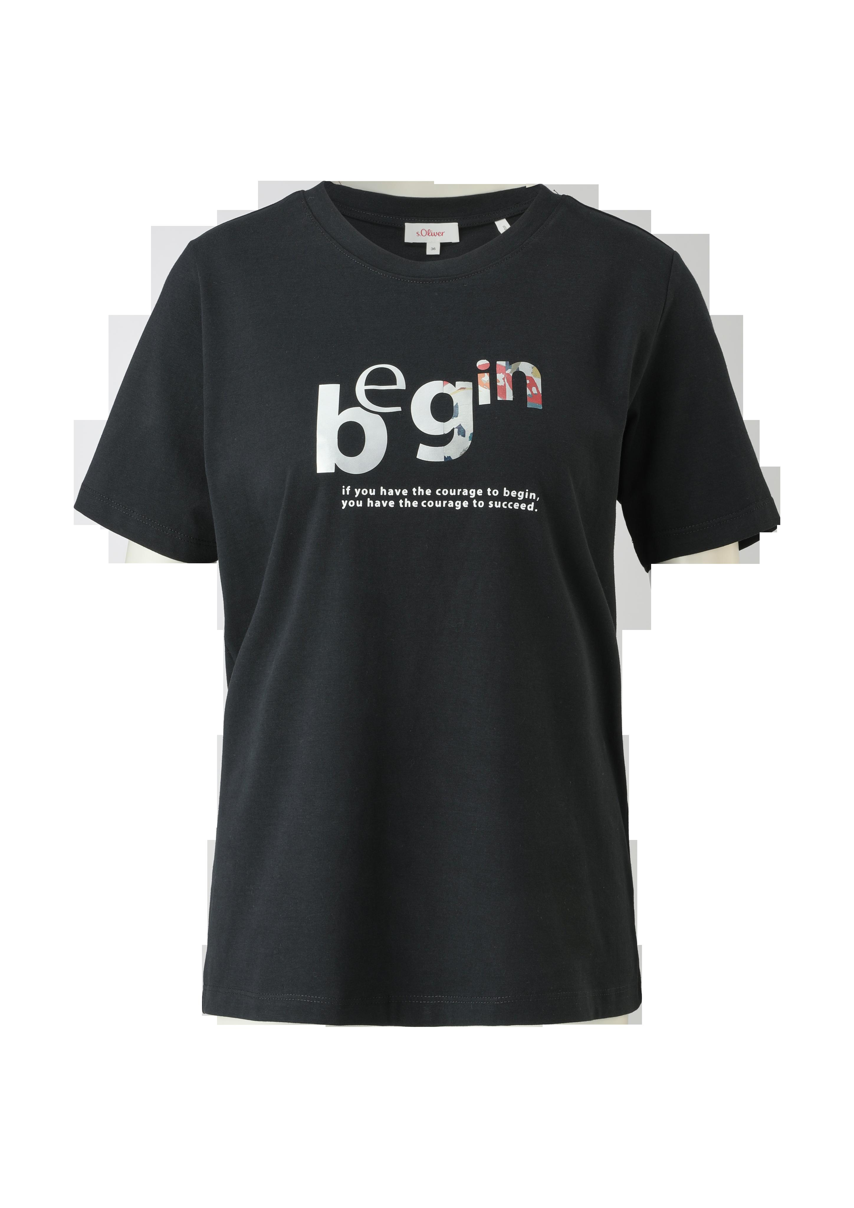 T-Shirt mit Schriftstickerei  2121487-59D1