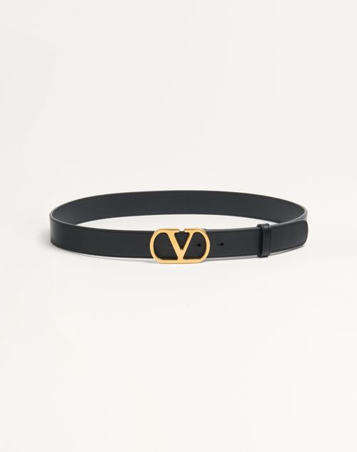 VLogo Signature Bælte i skinnende kalveskind 30 mm