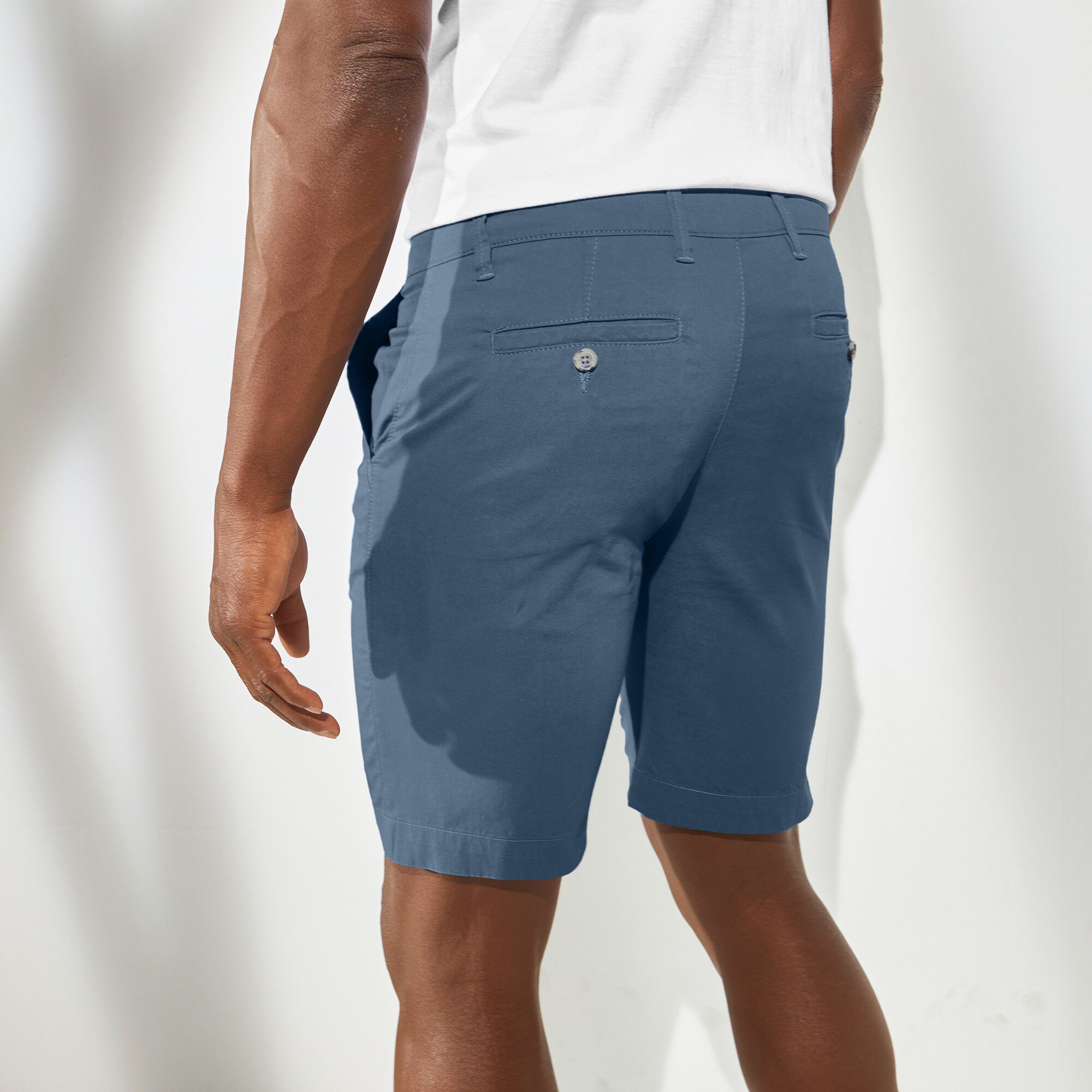 Bermuda chino uni sergé stretch grand confort spécial embonpoint