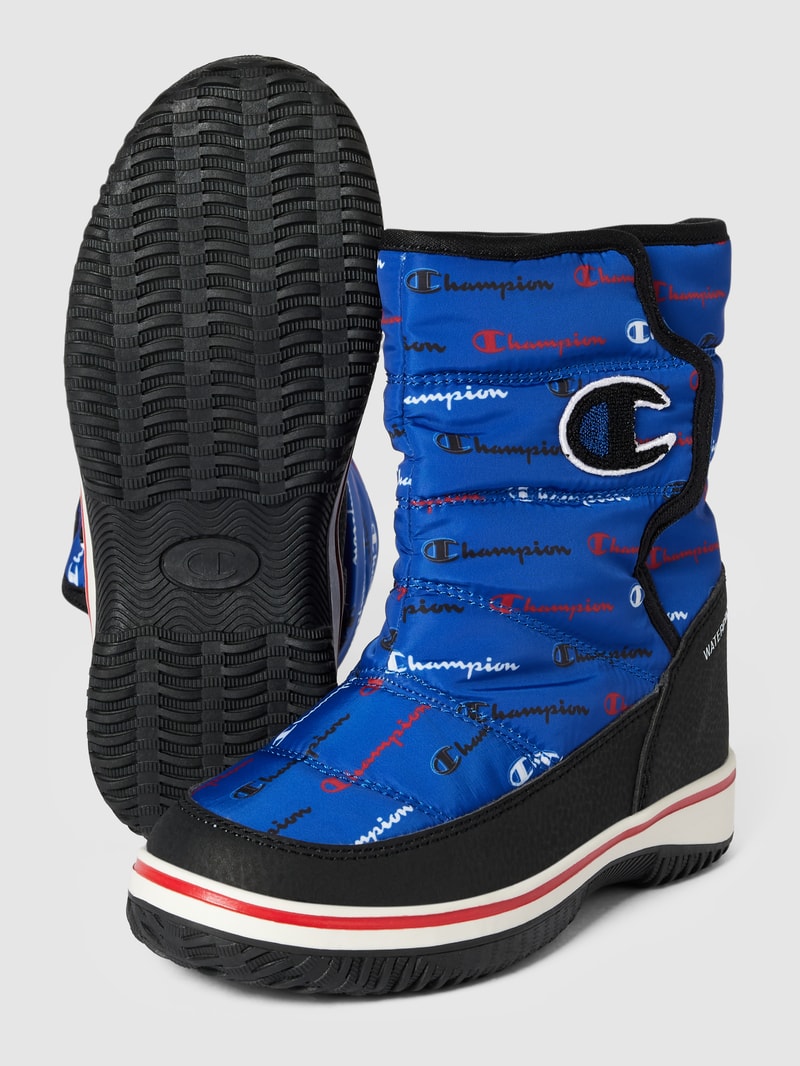 Boots mit Allover-Logo Modell 'FLAKEY' in schwarz