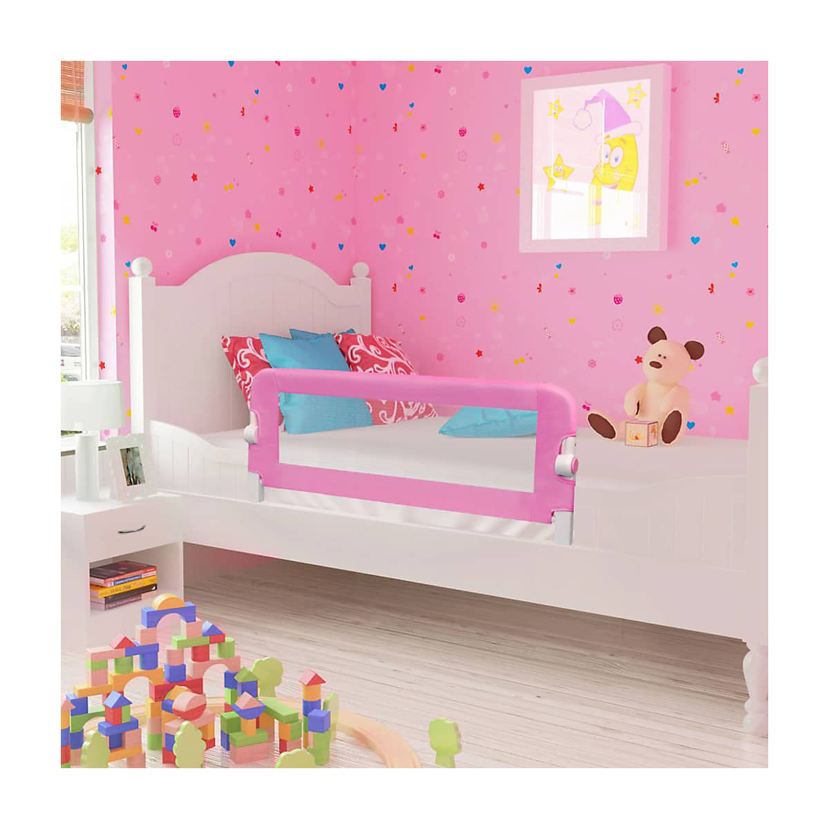 Kleinkind-Bettschutzgitter Rosa 120x42 cm Polyester