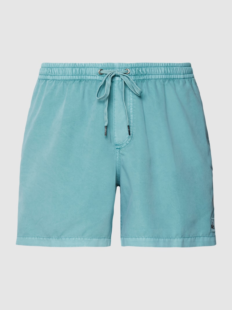 Badehose mit Label-Details Modell 'EVERYDAY SURF WASH' in rauchblau
