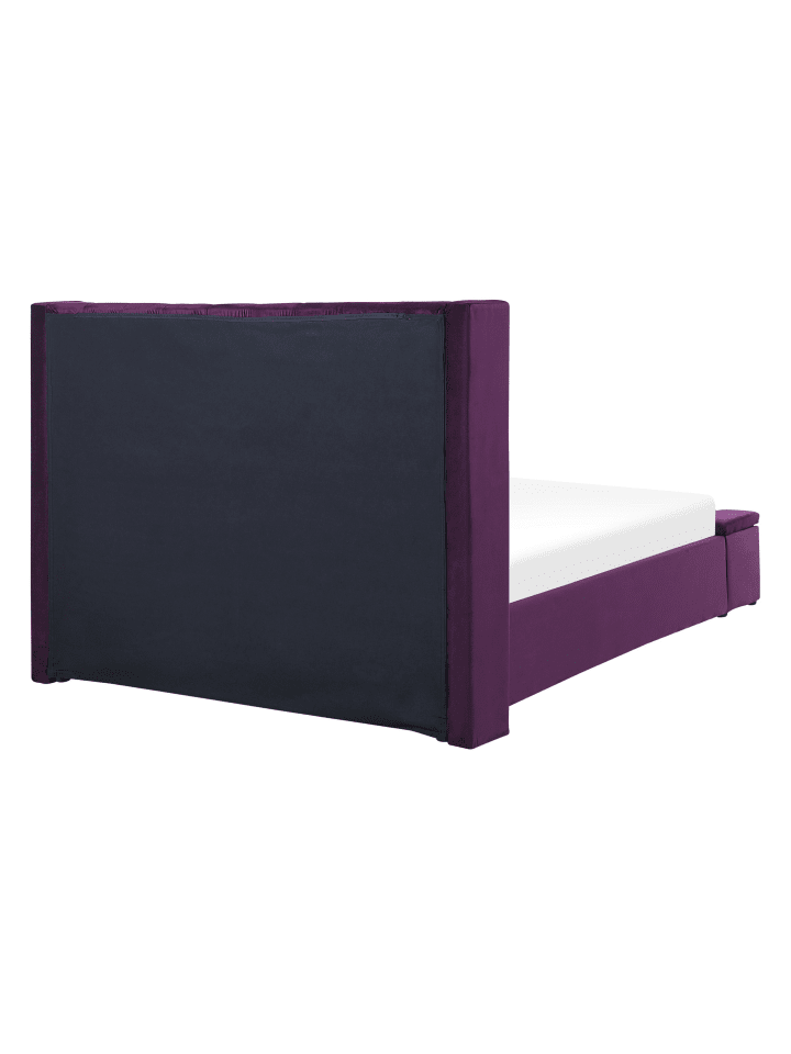 Beliani Doppelbett NOYERS in Violett - (W) 170 x (H) 132 x (L) 247 cm günstig kaufen onesize