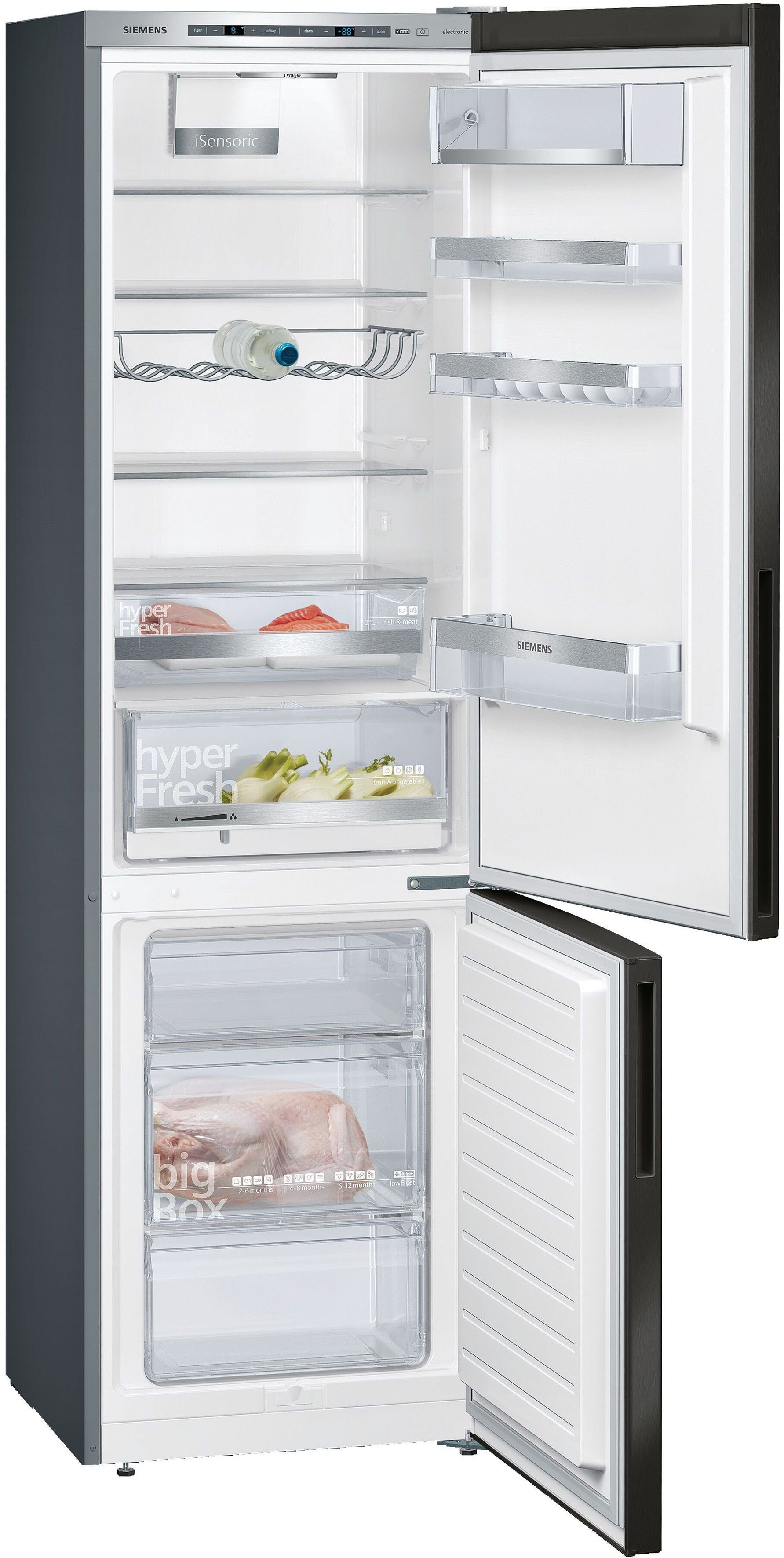 SIEMENS Kühl-/Gefrierkombination KG39E8XBA, 201 cm hoch, 60 cm breit