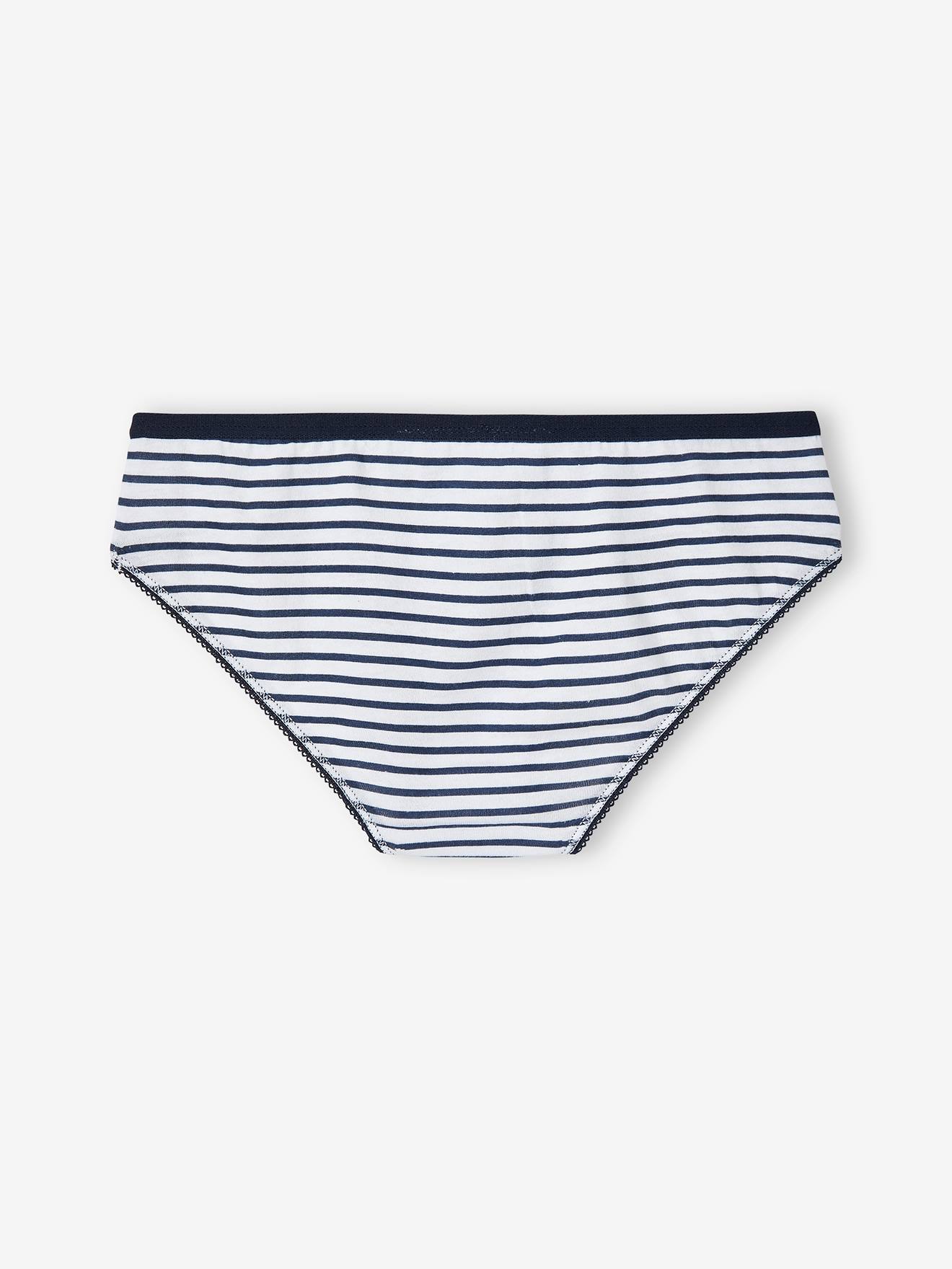 Lot de 7 culottes fille DS® Minnie rayé marine