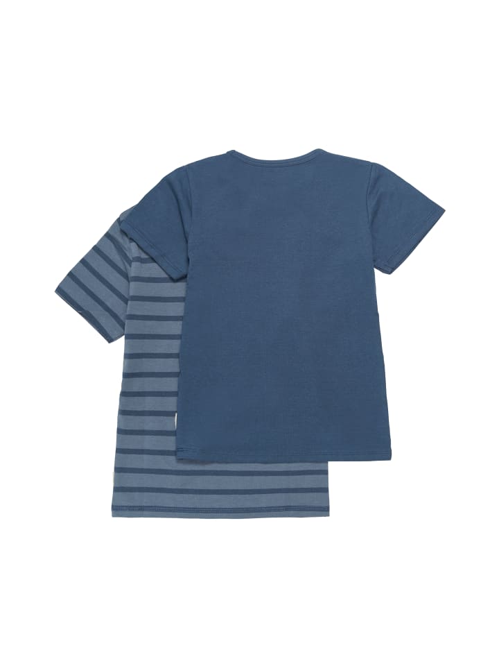 Minymo T-Shirt MIBasic 32 3932 Basic 32 -T-shirt SS (2-pack) mit Rundhalsausschnitt in Blau günstig kaufen