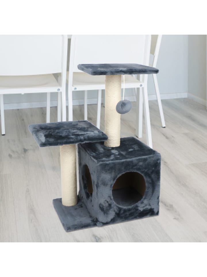 Intirilife Kratzbaum mit 70 cm Höhe in Grau günstig kaufen onesize