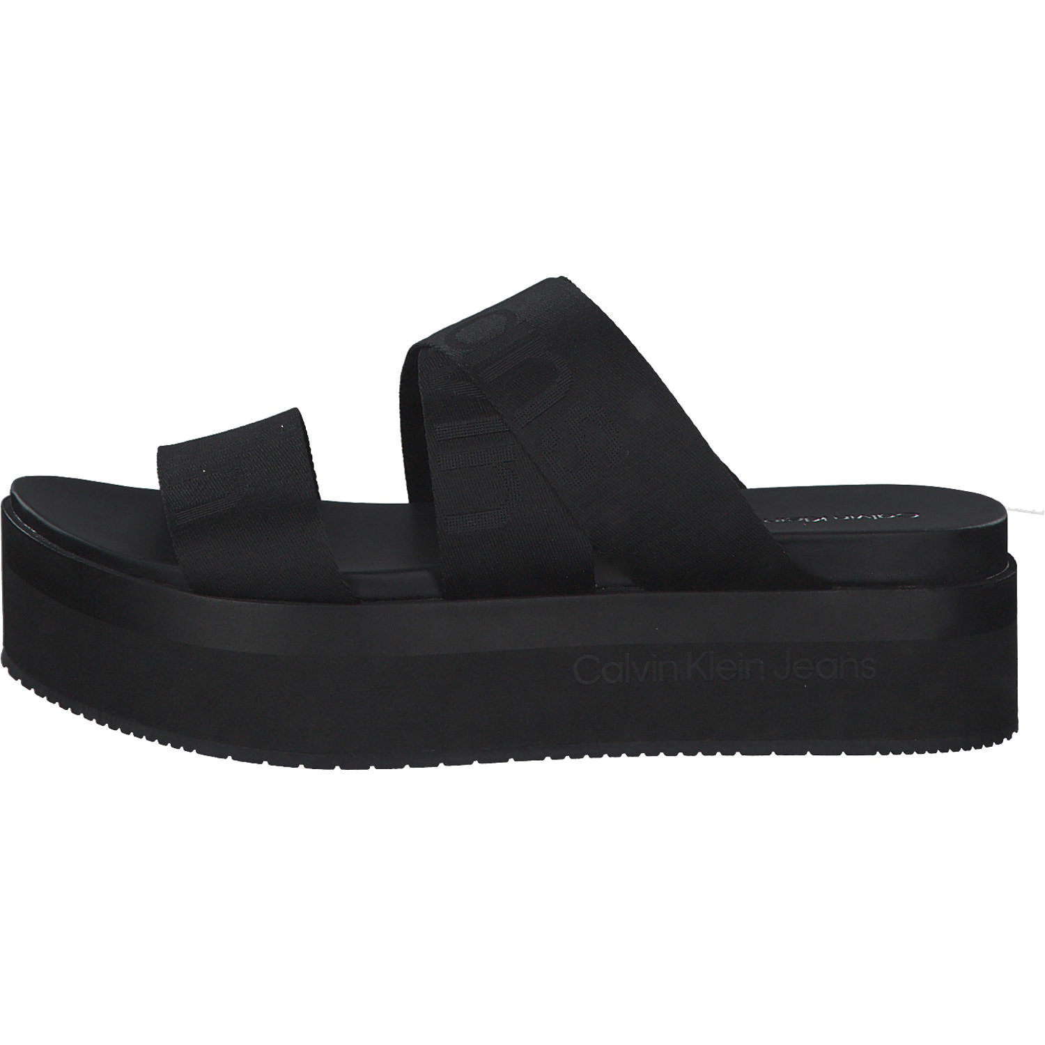 Calvin Klein YW0YW00966, Plateau-Pantoletten, Damen, BLACK
