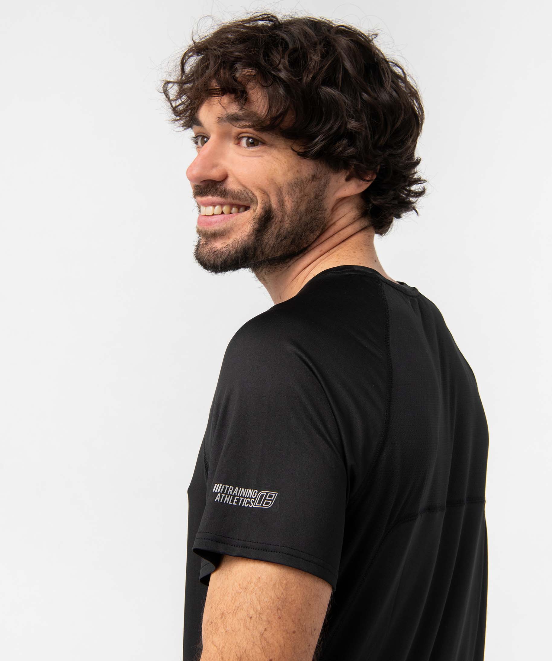 Tee-shirt homme à manches courtes en matière respirante noir | GEMO