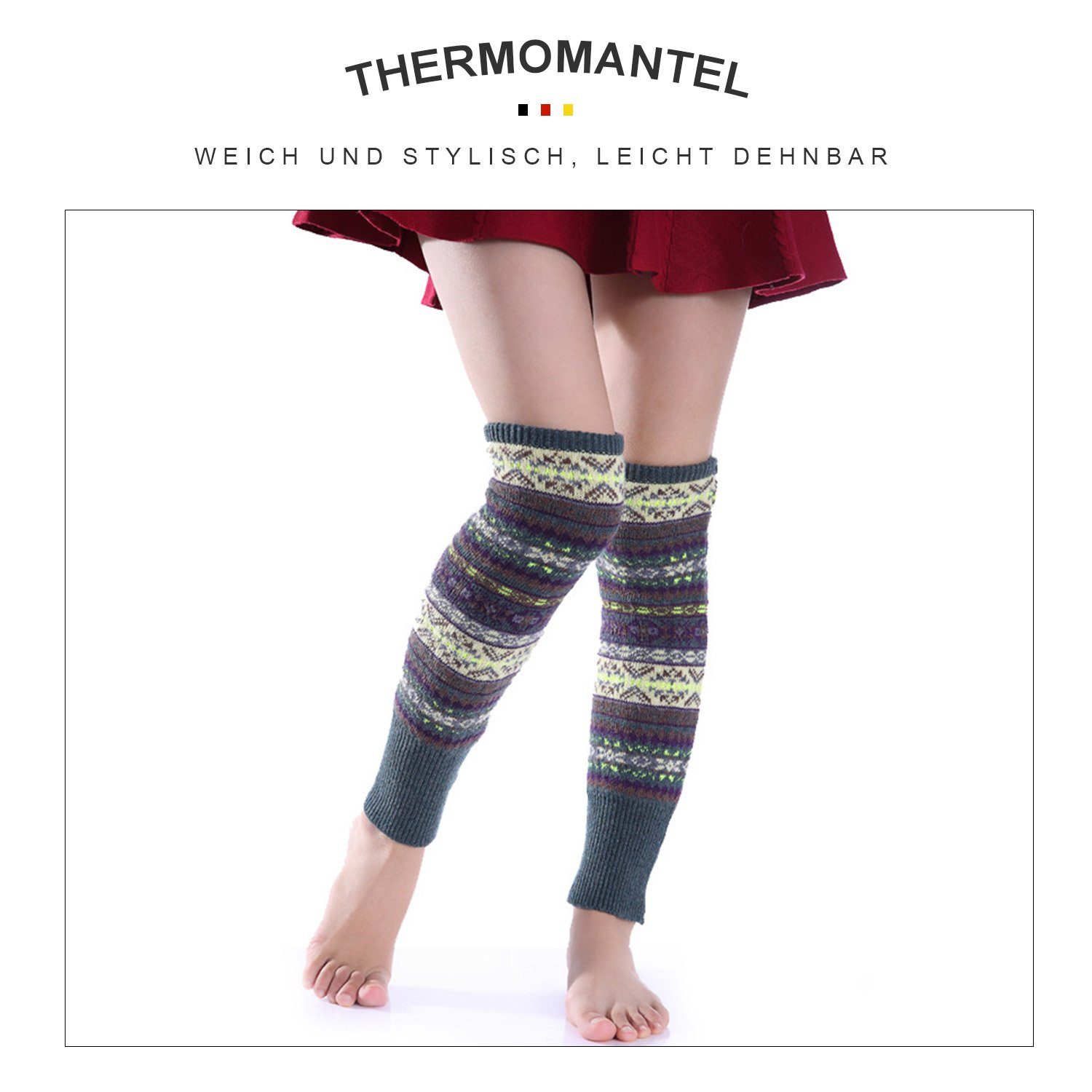 MAGICSHE Beinstulpen Stulpen Damen Lange Beinwärmer Gestrickte Leg Warmers