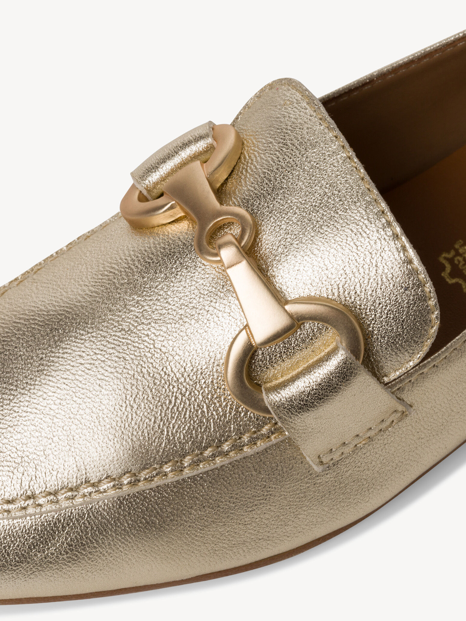 Slipper en cuir - métallique