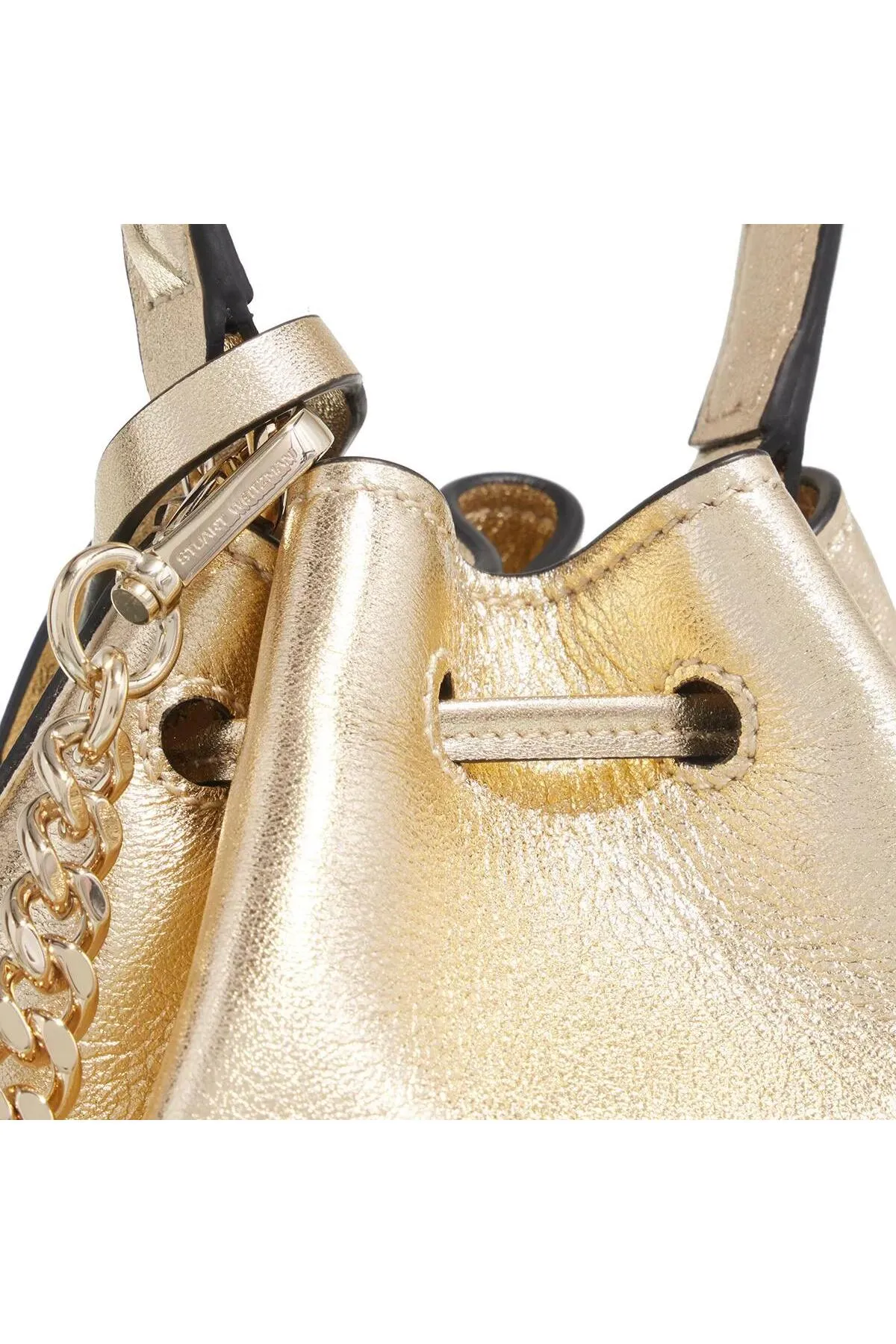 Stuart Weitzman  Rae Mini Bucket Bag Platino
