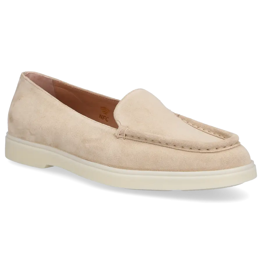 Santoni - Loafer 70143 Veloursleder - beige